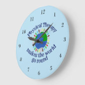 フィジカルセラピーが世界を動かす ラージ壁時計 (傾斜)