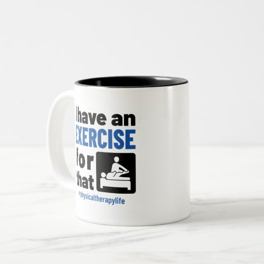 フィジカルセラピーにエクササイズがある ツートーンマグカップ