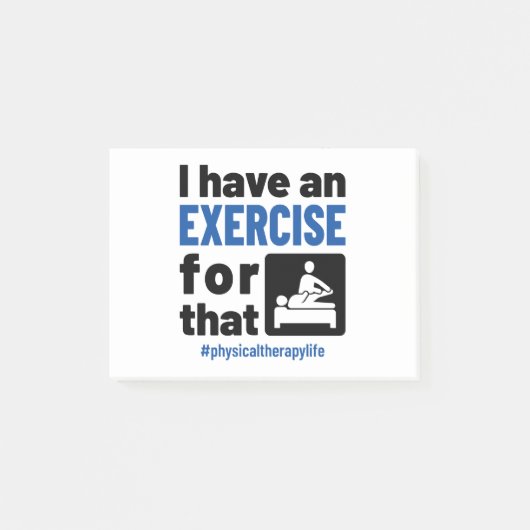 フィジカルセラピーにエクササイズがある ポストイット (正面)
