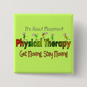 フィジカルセラピーのプロダクトおよびギフト 缶バッジ (正面)