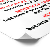 フィジカルセラピーの法則 – おもしろい やる気を起こさせる ポスター (角)