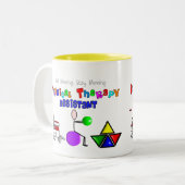 フィジカルセラピーの補助ギフトのユニークなグラフィック ツートーンマグカップ (正面左)