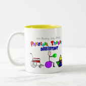 フィジカルセラピーの補助ギフトのユニークなグラフィック ツートーンマグカップ (左)