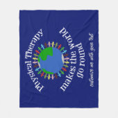 フィジカルセラピーは世界を行かせます フリースブランケット (正面)