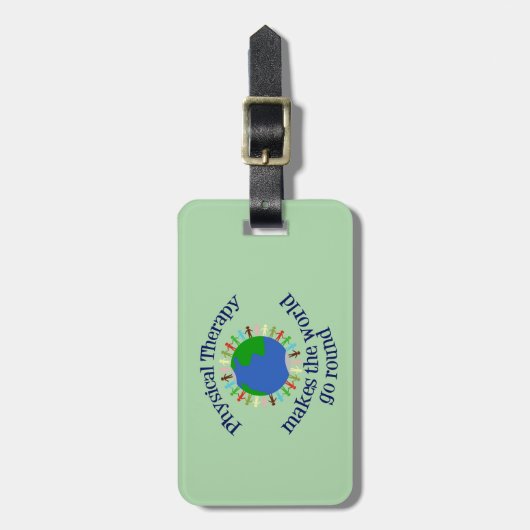 フィジカルセラピーは世界を行かせます ラゲッジタグ (正面縦)