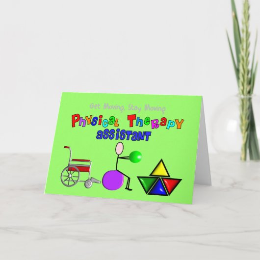フィジカルセラピーアシスタントギフトユニークグラフィック カード (正面)