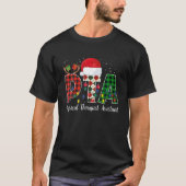 フィジカルセラピーアシスタントクリスマスライトレッド Tシャツ (正面)