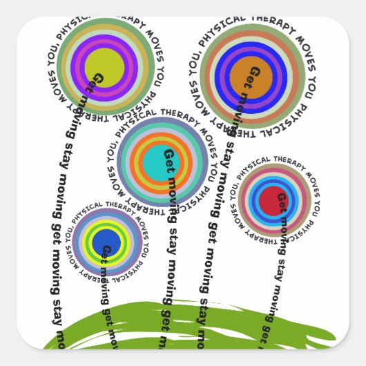 フィジカルセラピーアート贈与 スクエアシール (正面)