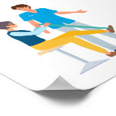 フィジカルセラピーイラスト – 再生 ポスター (角)