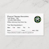 フィジカルセラピーオフィスアポイントメントカード 予約カード (正面)