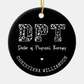フィジカルセラピーカスタムギフトのDPT医師 セラミックオーナメント (正面)
