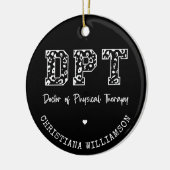 フィジカルセラピーカスタムギフトのDPT医師 セラミックオーナメント (左)