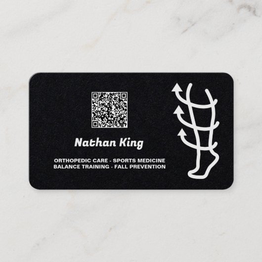 フィジカルセラピーカスタムQRプレミアム 名刺 (正面)