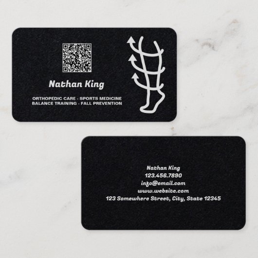 フィジカルセラピーカスタムQRプレミアム 名刺 (正面/裏面)