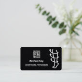 フィジカルセラピーカスタムQRプレミアム 名刺 (スタンド正面)