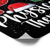 フィジカルセラピークリスマスサンタハットPtセラピスト ポスター (角)