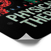 フィジカルセラピークリスマスサンタハットPtセラピスト ポスター (角)