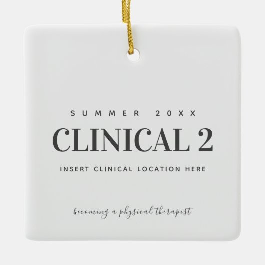 フィジカルセラピースクール臨床DPT ♥ セラミックオーナメント (正面)