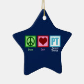 フィジカルセラピースターピースラブPTブルークリスマス セラミックオーナメント (右)