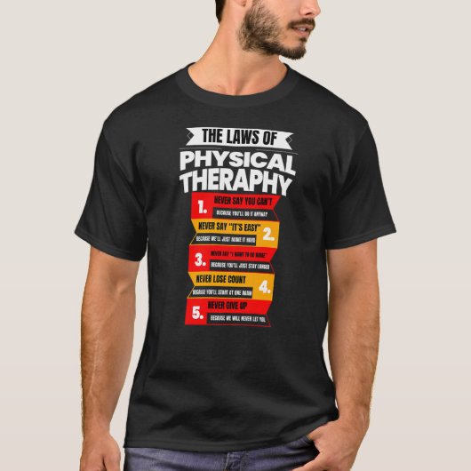 フィジカルセラピーセラピスト図 Tシャツ (正面)
