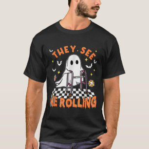 フィジカルセラピーハロウィーン彼らは私の転がSpoを見る Tシャツ