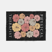 フィジカルセラピーパンプキン秋Ptセラピストサンクsg フリースブランケット (正面(横))