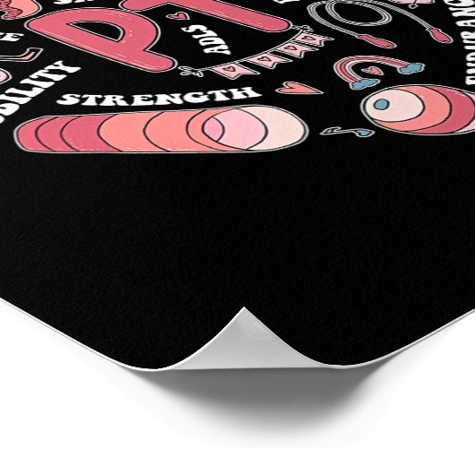 フィジカルセラピーポイントバレンタインハート形状物理 ポスター (角)