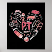 フィジカルセラピーポイントバレンタインハート形状物理 ポスター (正面)