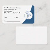 フィジカルセラピーモダン医療 予約カード (正面/裏面)