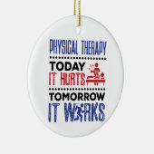 フィジカルセラピー今日は明日は動く セラミックオーナメント (右)