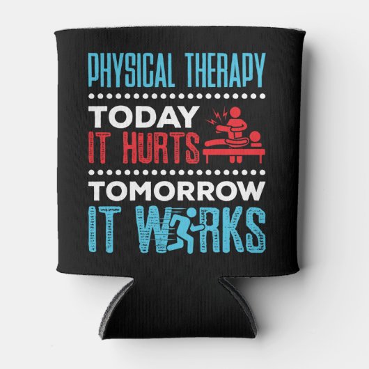 フィジカルセラピー今日は明日は動く 缶クーラー (正面)