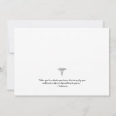 フィジカルセラピー写真卒業 招待状 (裏面)