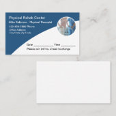フィジカルセラピー医療アポイントメントカード 予約カード (正面/裏面)