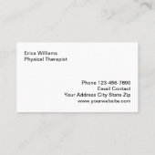 フィジカルセラピー医療トリートメント名刺 名刺 (裏面)