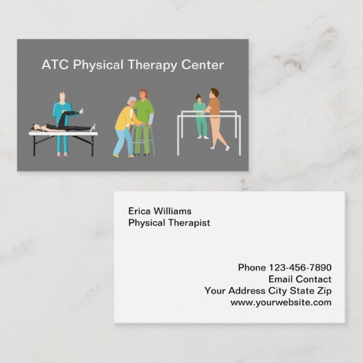 フィジカルセラピー医療トリートメント名刺 名刺 (正面/裏面)
