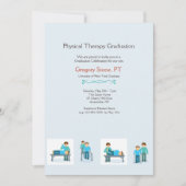 フィジカルセラピー卒業招待状（男性） 招待状 (正面)