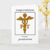 フィジカルセラピー卒業祝い カード (黄色い花)