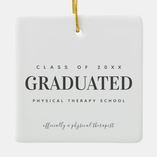 フィジカルセラピー学校DPT卒業♥ セラミックオーナメント (正面)