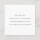 フィジカルセラピー | マッサージセラピスト スクエア名刺 (裏面)