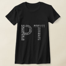 フィジカルセラピー「PT」ワードアートTシャツ