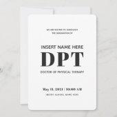 フィジカルセラピーDPT卒業発表カード 案内状 (正面)