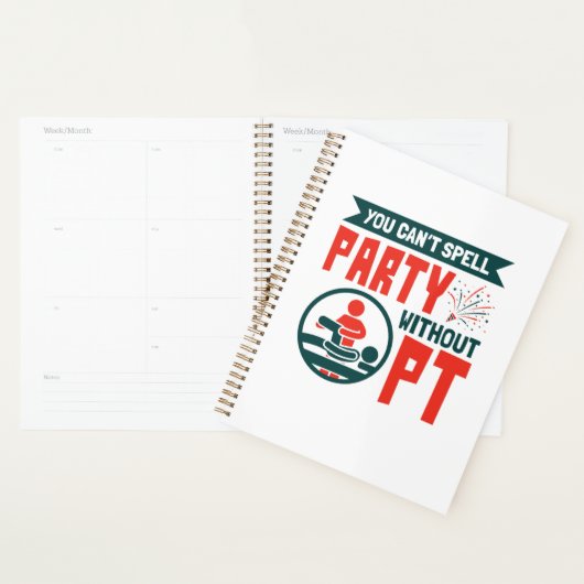 フィジカルセラピーPTがないとパーティーを綴れない プランナー手帳 (ディスプレー)