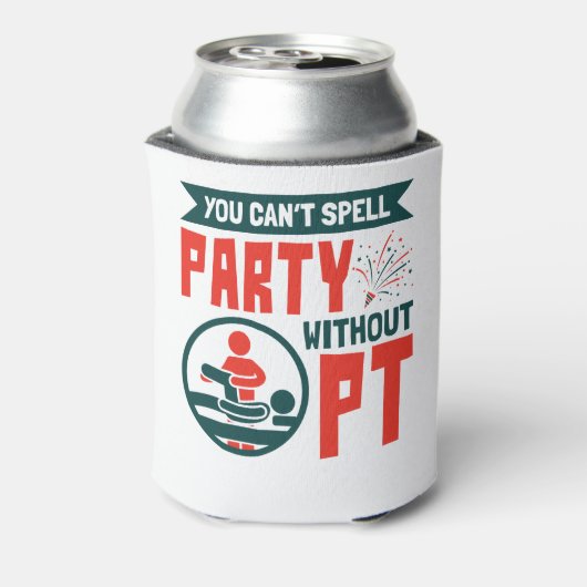 フィジカルセラピーPTがないとパーティーを綴れない 缶クーラー (缶裏面)
