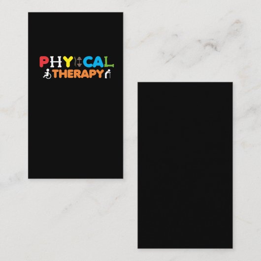 フィジカルセラピーPTセラピスト理学療法 名刺 (正面/裏面)