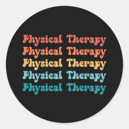 フィジカルセラピーPTレトロPTグラードギフト ラウンドシール