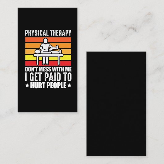 フィジカルセラピーPT生理マッサージアシスタント 名刺 (正面/裏面)