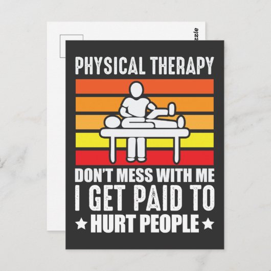 フィジカルセラピーPT生理用マッサージアシスタント ポストカード (正面/裏面)