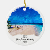 フィジパーソナライズされたオーナメント、フィジギフト セラミックオーナメント (正面)