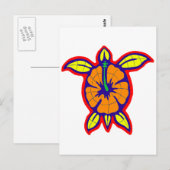 フィジーのウミガメ ポストカード (正面/裏面)