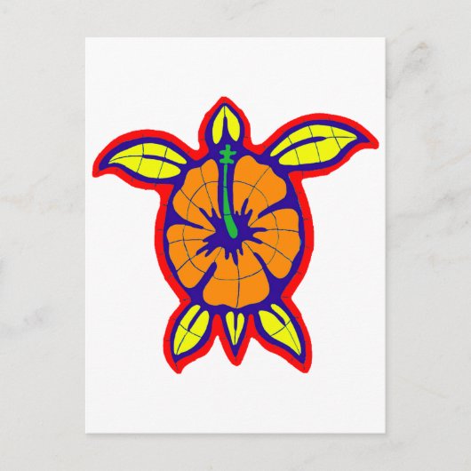 フィジーのウミガメ ポストカード (正面)